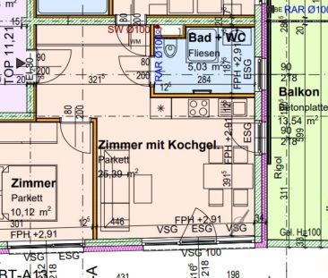 Sonnige Wohnung mit Sonnenbalkon, inkl. Küche- Nähe Badner Bahn und... - Photo 3