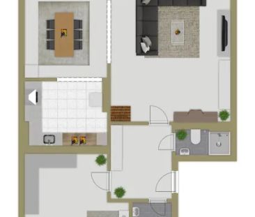 Traumhafte 2-Zimmer-Wohnung im Hochparterre zu vermieten – ideal fü... - Foto 1