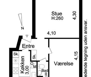 Charmerende lejlighed med rigtig god beliggenhed | Kongens Lyngby - Photo 1