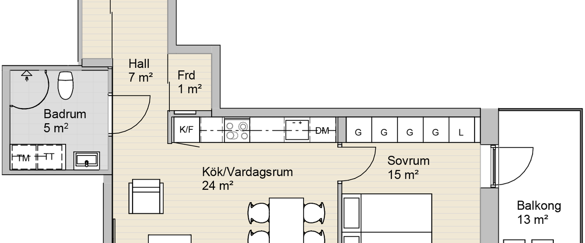 LÄGENHET E 1203 - Photo 1