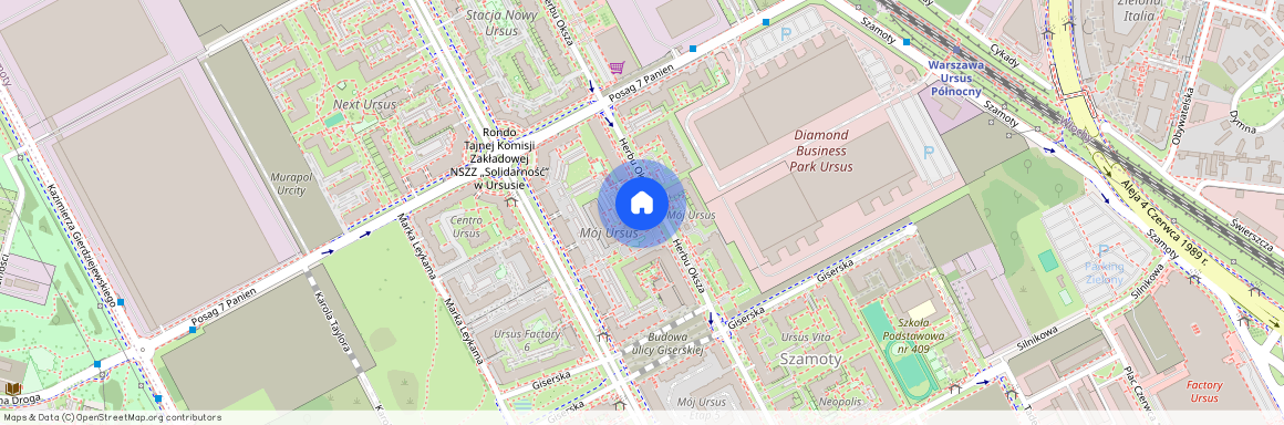 ul. Herbu Oksza, Szamoty, Ursus, Warszawa, mazowieckie