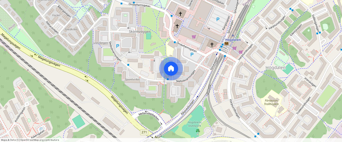 Skebokvarnsvägen **, Högdalen