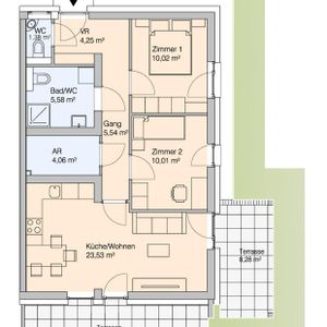 Geförderte Wohnung | 3- Zimmerwohnung mit Terrasse und Garten im schönen Bezirk Graz-Puntigam - Photo 3