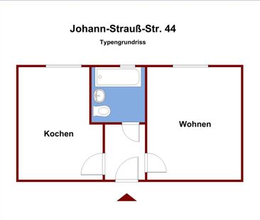 Gemütliche Single-Wohnung, Badewanne, Küche/Bad mit Fenster - Photo 3