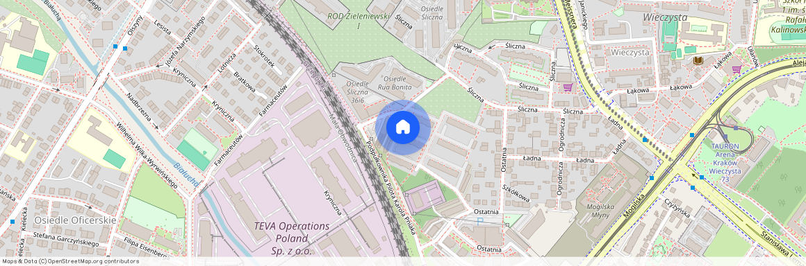 ul. Śliczna, Rakowice, Prądnik Czerwony, Kraków, małopolskie