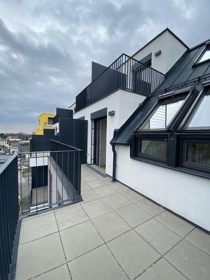 1210 Wien – Spektakulärer Weitblick – Traumhafte Singlewohnung mit sensationeller Terrasse – Küche inklusive - Photo 1