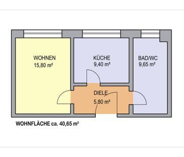 Altersgerechte 1 Raumwohnung in Sandersdorf - Photo 1