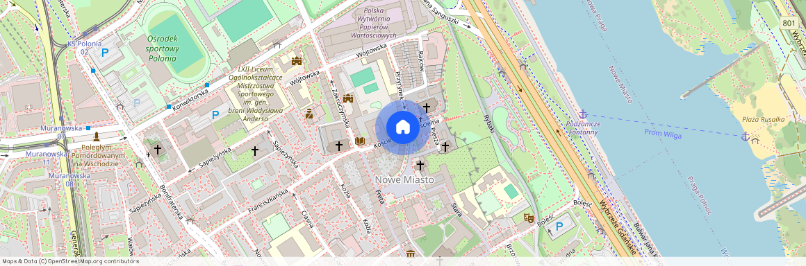 ul. Kościelna, Nowe Miasto, Śródmieście, Warszawa, mazowieckie