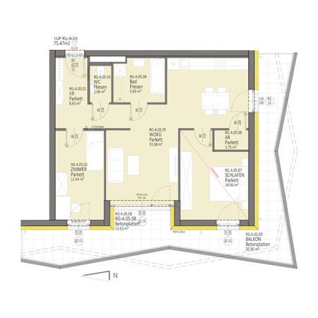 Die ideale 3-Zimmer Eckwohnung mit einzigartigem Blick auf Linz! - Foto 5