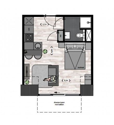 Te huur: Studio Randhoeve in Houten - Foto 5