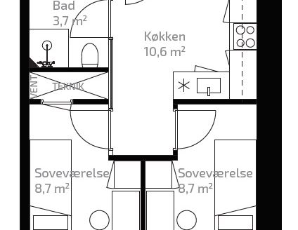 2-værelses studiebolig - Photo 1