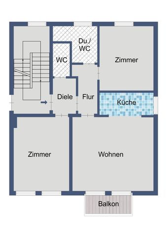 Gut geschnittene Wohnung sucht neue Mieter - Foto 2