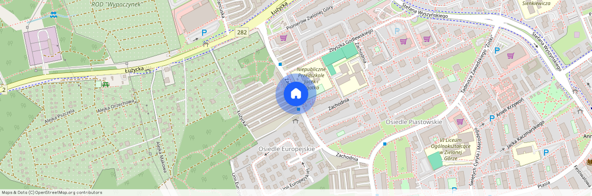 ul. Zachodnia, Osiedle Piastowskie, Centrum, Zielona Góra, lubuskie