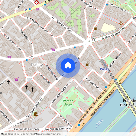 Appartement à louer rue Raynouard, Paris 16ème