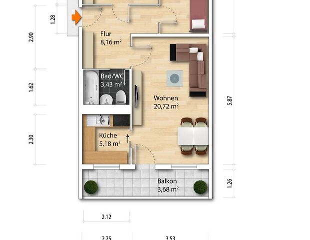 3-Zimmer Mietwohnung - Großzschachwitz - Photo 1