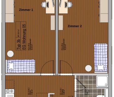 Wohnung, 1 Zimmer (26,78 m²) - Foto 3