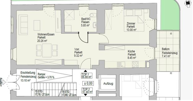 Hochwertige 2-Zimmer-Wohnung mit Balkon in unmittelbarer Nähe zur Grazer Innenstadt – Provisionsfrei! - Photo 1