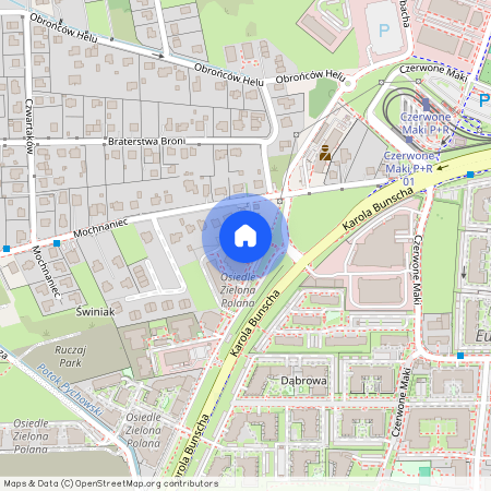 ul. Karola Bunscha, Skotniki, Dębniki, Kraków, małopolskie