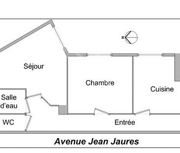 T2 de 56 m² - Avenue Jean Jaurès Lyon 7ème - Photo 1