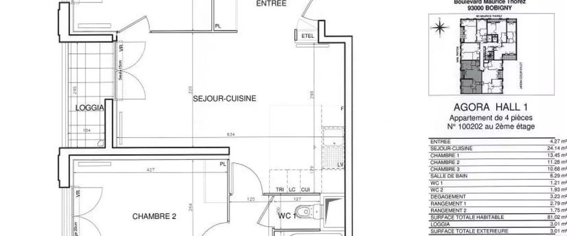 location Appartement T4 DE 80.7m² À BOBIGNY - Photo 1