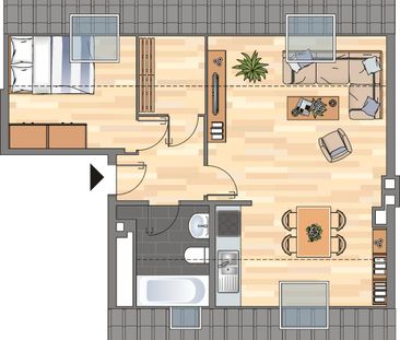 Demnächst frei! 1-Zimmer-Wohnung in Kiel - Photo 1