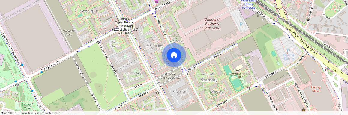 ul. Herbu Oksza, Szamoty, Ursus, Warszawa, mazowieckie