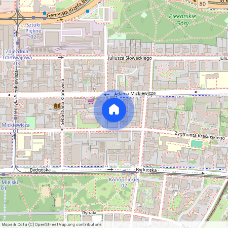 ul. Władysława Reymonta, Bydgoskie Przedmieście, Toruń, kujawsko-pomorskie