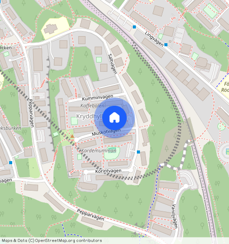 Muskotvägen **, Hökarängen