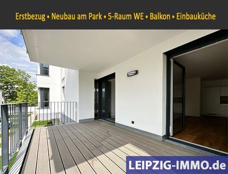 Leipzig: Wohnen am Park ** Neubau ** 5-Raum WE **großer Balkon ** Einbauküche ** Tiefgarage - Foto 3