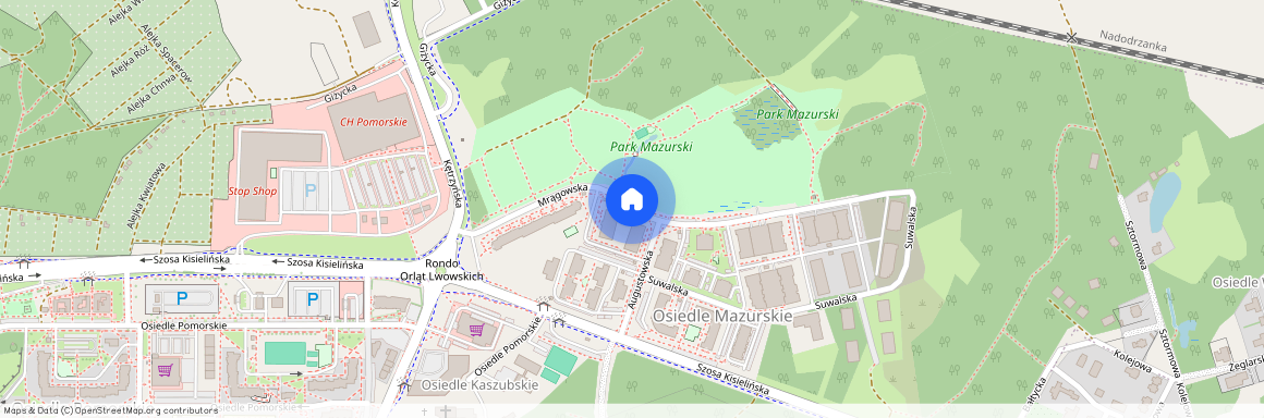 ul. Mrągowska, Osiedle Mazurskie, Centrum, Zielona Góra, lubuskie