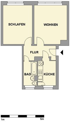 2-Raum-Wohnung mit Tageslichtbad - Photo 4