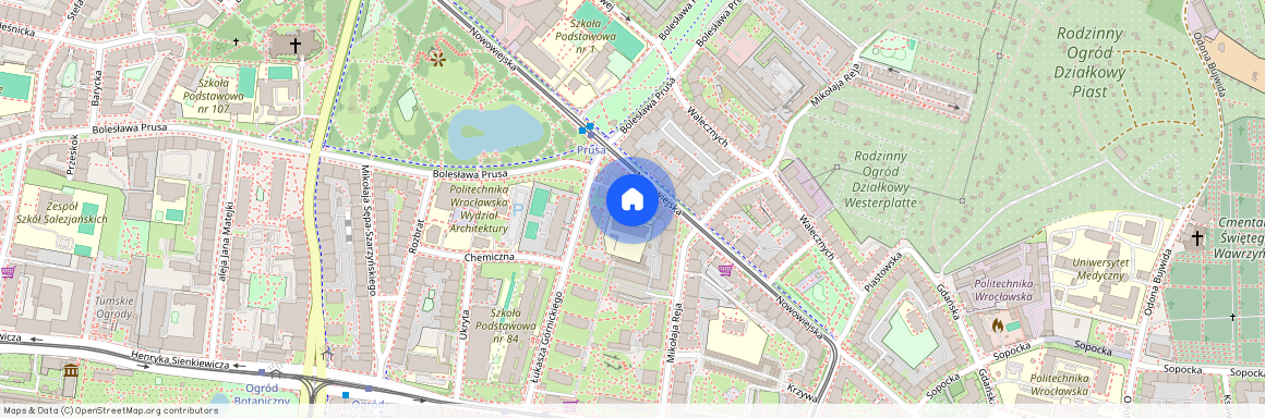 ul. Henryka Sienkiewicza, Ołbin, Śródmieście, Wrocław, dolnośląskie