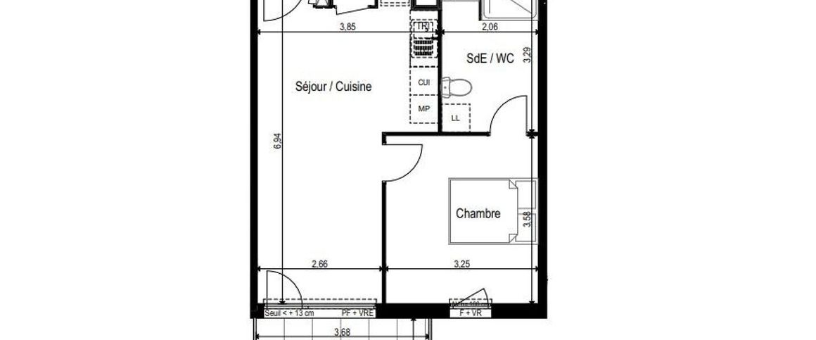 location Appartement T2 DE 40.02m² À MARSEILLAN - Photo 1