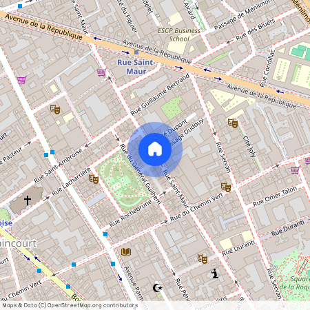 Rue Saint Maur et Passage Dudouy 75011 Paris (11e arrondissement)