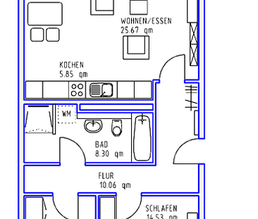 3 Zimmer, Küche, Bad, 2 Loggien, Aufzug, Tiefgarage, 3. Ebene - Photo 2