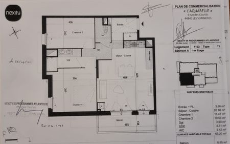 LES SORINIERES - Appartement 3 pièces - 65,20 m² - Photo 3