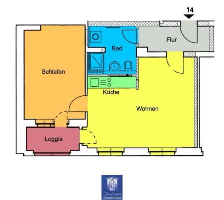 Gemütliche Wohnung mit Loggia und großzügigem Wohnzimmer! - Photo 2