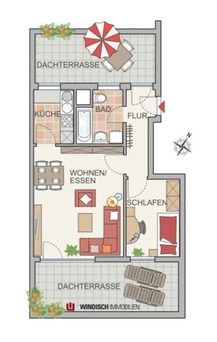 WINDISCH IMMOBILIEN - 2-Zimmer-Penthousewohnung - zentral in Gilching - Foto 3