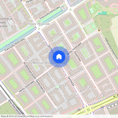 ul. Sarmacka, Błonia Wilanowskie, Wilanów, Warszawa, mazowieckie