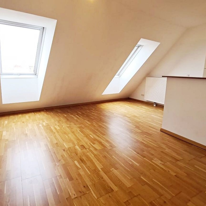 TERRASSENHIT, 61 m2 Dachgeschoß mit 48 m2 Terrasse, Wohnküche, 1 Zimmer, Wannenbad, Parketten, Fernblick, Holbeingasse - Photo 1