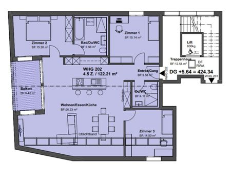 202 4.5 Appartement mansardé - Foto 3