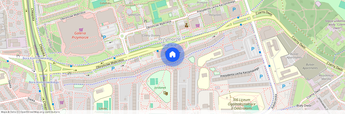 ul. Obrońców Wybrzeża 8, Przymorze Wielkie, Gdańsk, pomorskie