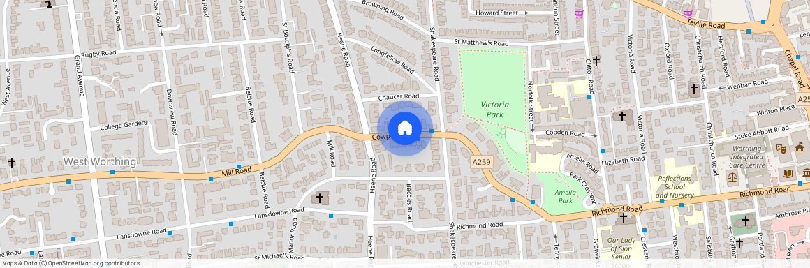 Cowper Road, Worthing, West Sussex