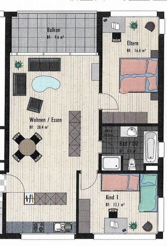 APPARTEMENT DE 3 PIÈCES À CHAM (ZG), MEUBLÉ, TEMPORAIRE - Foto 5