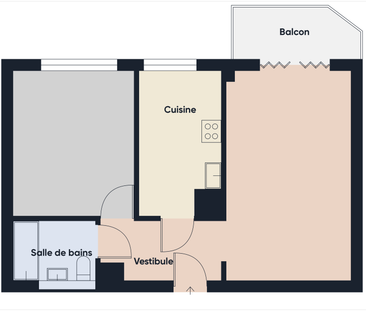 Appartement de 2 pièces au 8ème étage à Lausanne - Foto 2