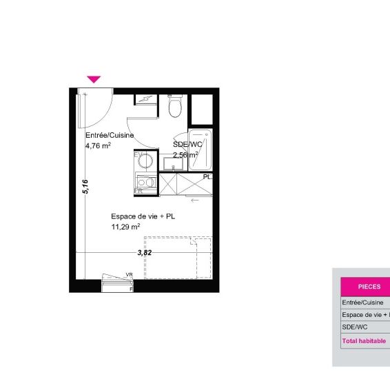 Location Appartement 1 pièce 18m² FRANQUEVILLE ST PIERRE 76520 - Photo 2