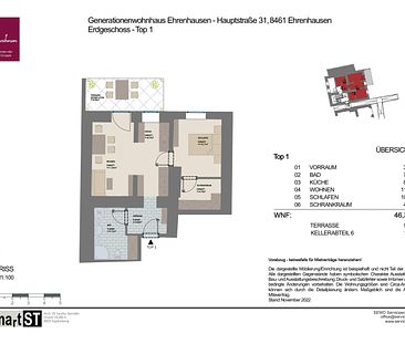 Erstbezug nach Generalsanierung in Ehrenhausen - 2 Zimmer mit Terrasse TOP 1; [GF,EH] - Foto 1