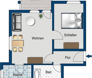 Gemütliche 2-Raumwohnung mit Balkon! - Foto 6