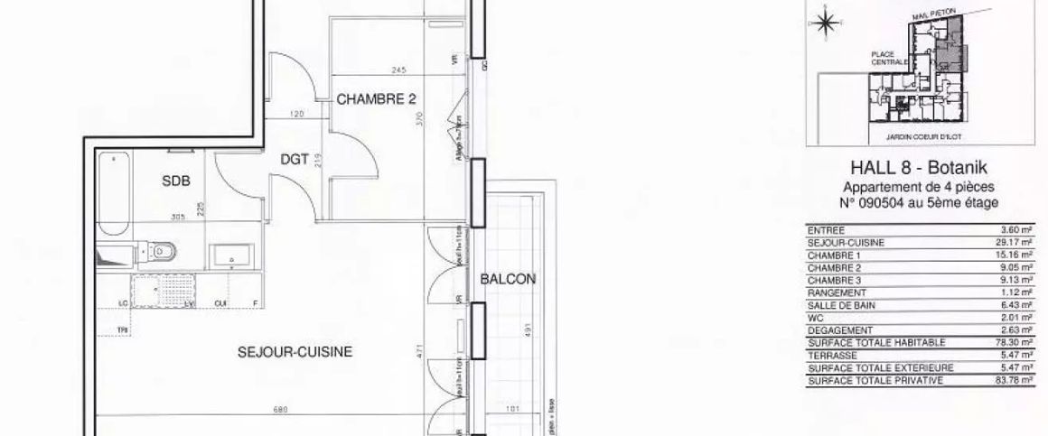 location Appartement T4 DE 78.4m² À BOBIGNY - Photo 1