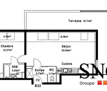 T2 MEUBLE AVEC TERRASSE ET PARKING - Photo 2